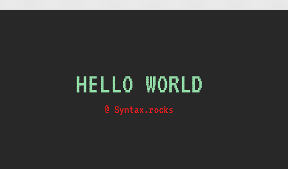 hello world